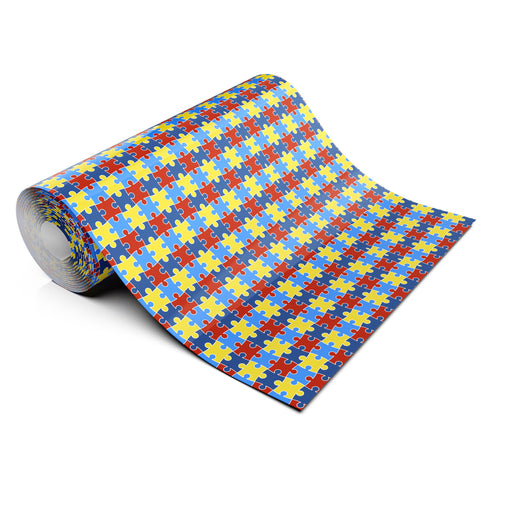 AUTISM SPEAKS PUZZLE PIECES LIFESTYLE PATTERN HEAT TRANSFER VINYL