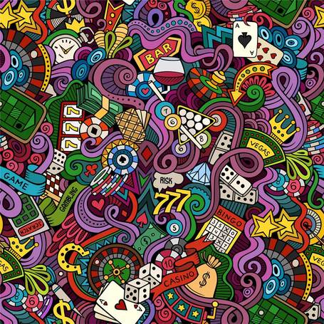 CASINO LIFE LIFESTYLE PATTERN HEAT TRANSFER VINYL