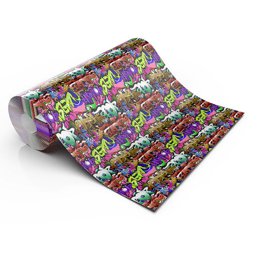 GRAFITTI WORDS LIFESTYLE PATTERN HEAT TRANSFER VINYL