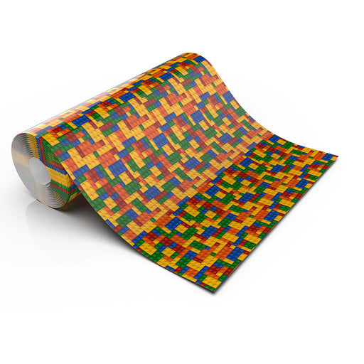 LEGO PIECES LIFESTYLE PATTERN HEAT TRANSFER VINYL
