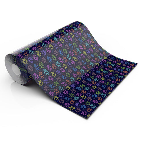 MULTICOLOR PAWS LIFESTYLE PATTERN HEAT TRANSFER VINYL