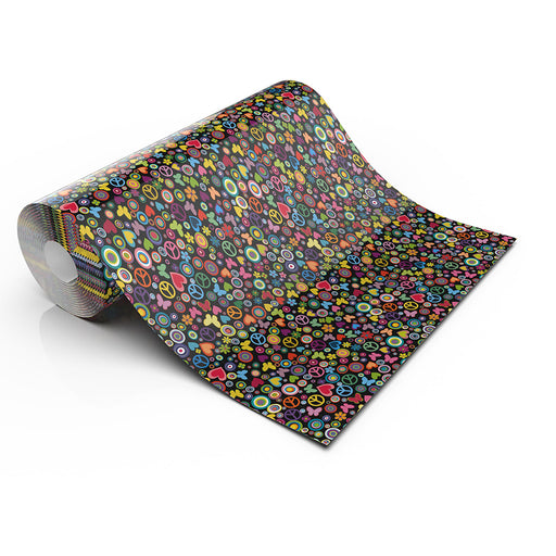 PEACE AND LOVE LIFESTYLE PATTERN HEAT TRANSFER VINYL